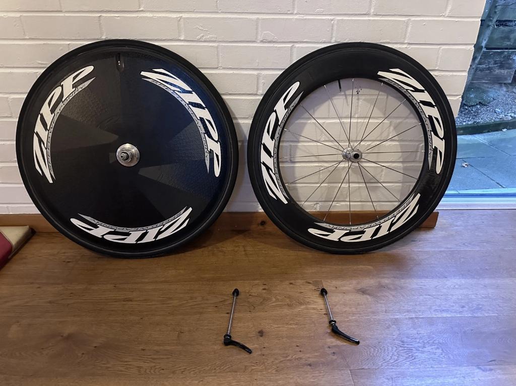 Roues en carbone Zipp 808 et Zipp 900, Zipp, Enlèvement ou Envoi, Utilisé, Carbone
