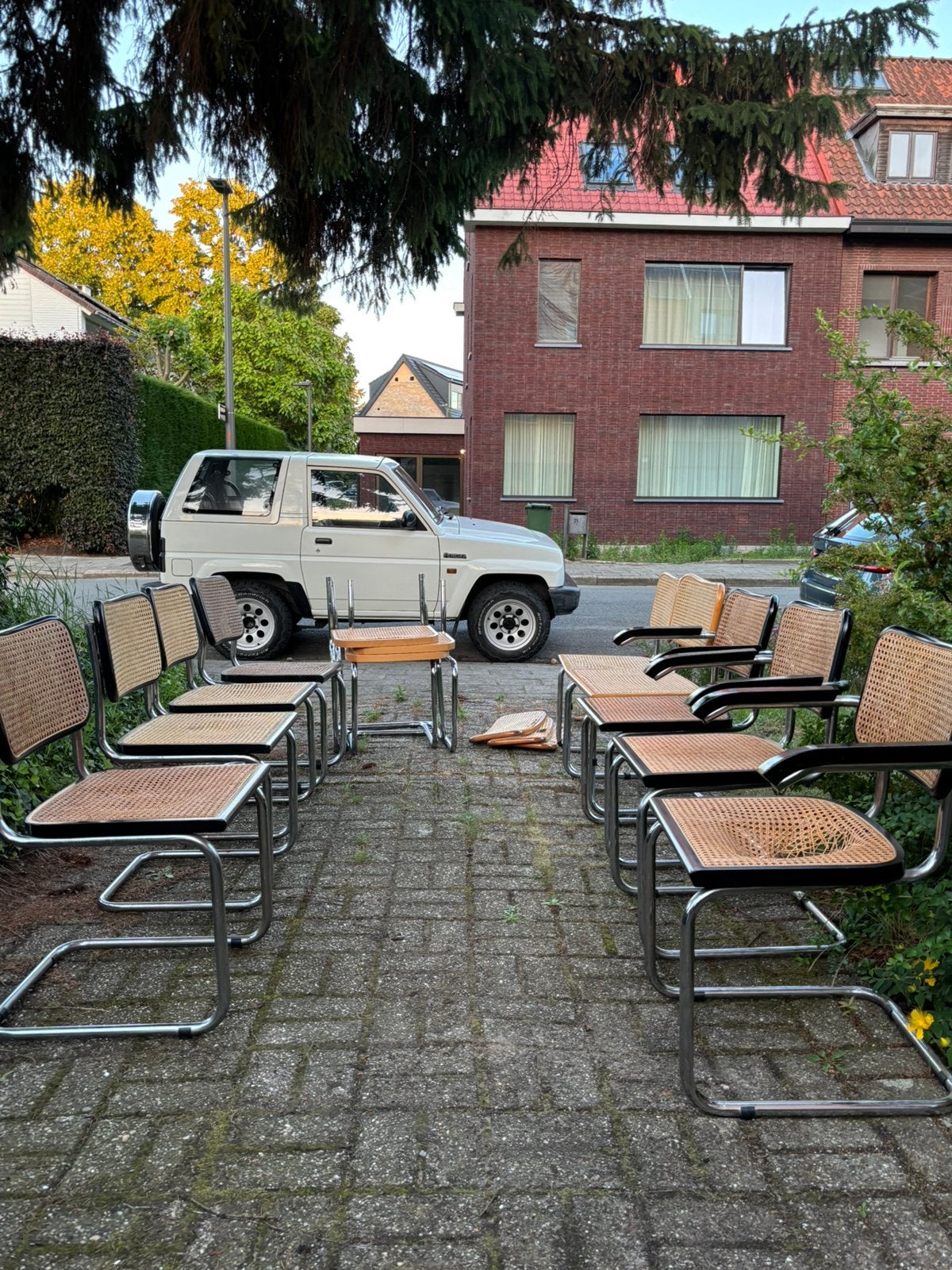 Lot van 12 stoelen, Huis en Inrichting, Stoelen, Ophalen, Zwart, Hout, Vijf, Zes of meer stoelen