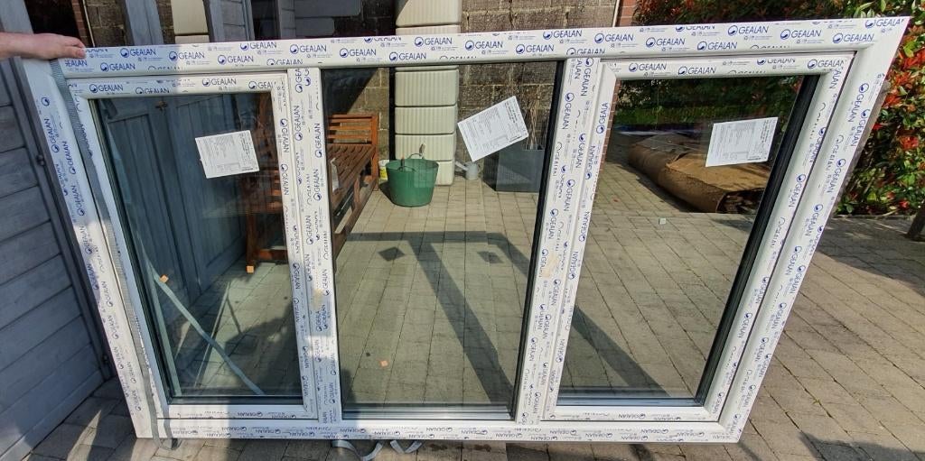 Chassis avec vitrage thermopane 204 cm x 125 cm jamais posé, Neuf, Double vitrage, Enlèvement ou Envoi, 160 cm ou plus