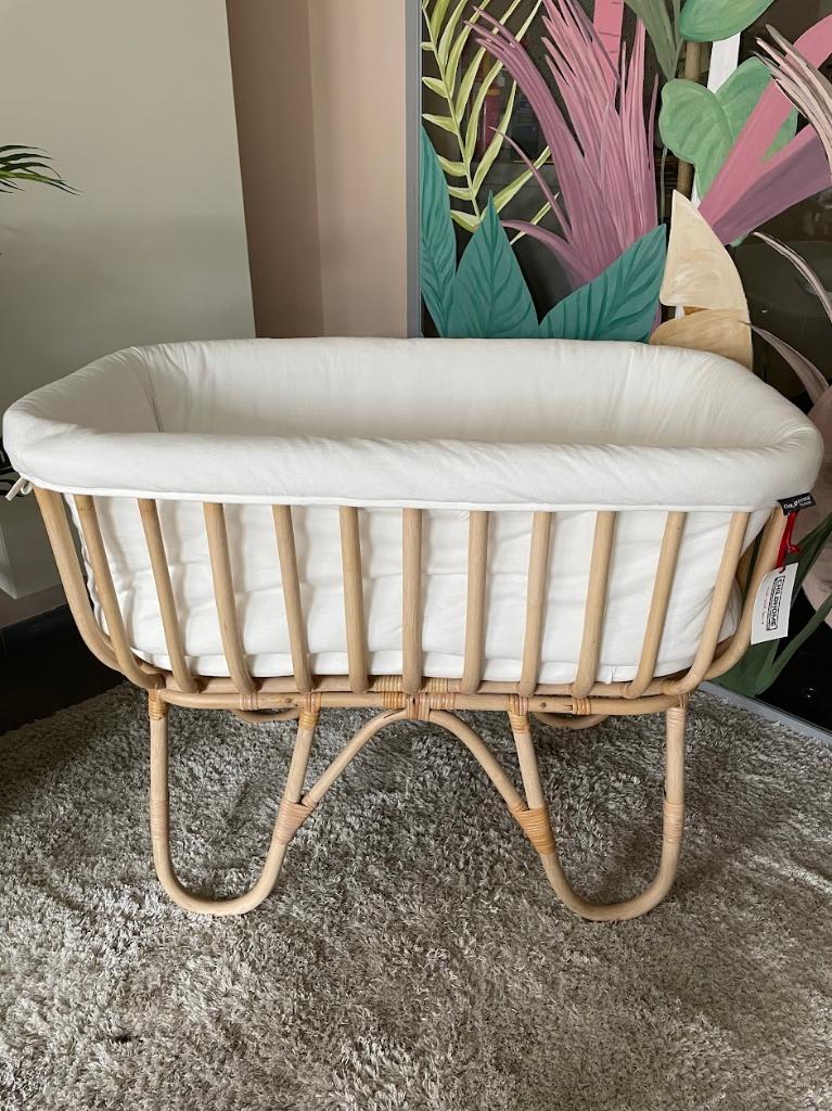Childhome - Rotan wieg rechthoekig + hoes offwhite  *NIEUW!*, Ophalen, Nieuw, Wieg