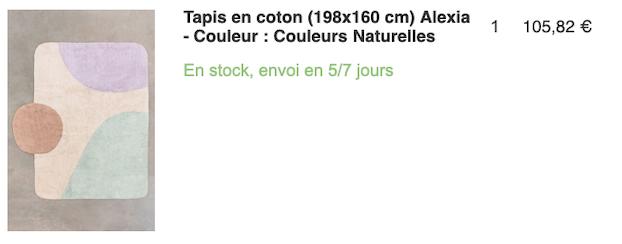 Living room rug/carpet (Cotton, 198x160cm), Maison & Meubles, Ameublement | Tapis & Moquettes, Crème, 150 à 200 cm, 150 à 200 cm