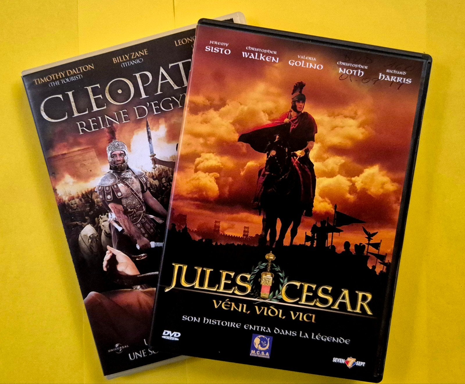 2x DVD 📀 Jules César + Cléopatre - Péplum, CD & DVD, DVD | Aventure, Tous les âges, Enlèvement ou Envoi, Utilisé