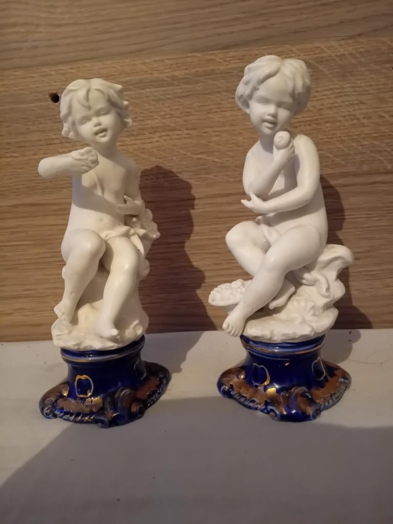 Koppel porseleinen beeldjes, Antiek en Kunst, Ophalen of Verzenden