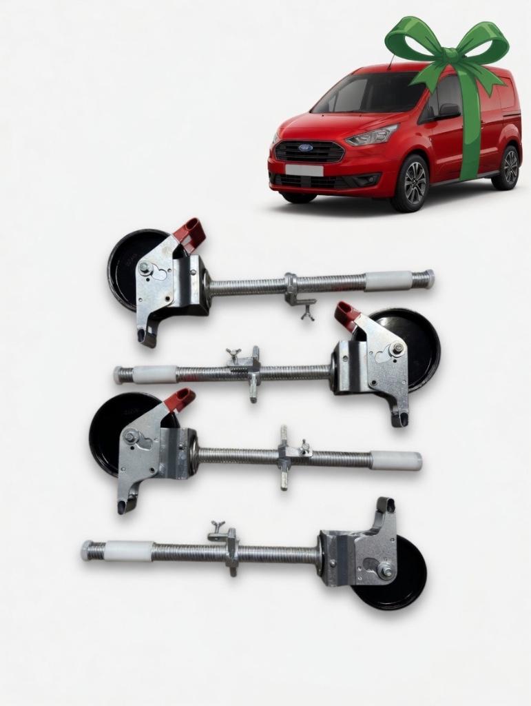 Rolsteigerwielen 200mm GRATIS transport in set van 4, Doe-het-zelf en Bouw, Steigers, Nieuw, Rolsteiger of Kamersteiger, 5 meter of hoger