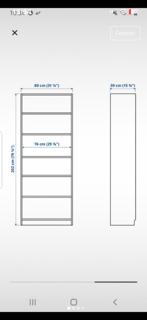 Ikea billy bibliothèque, Enlèvement, Comme neuf