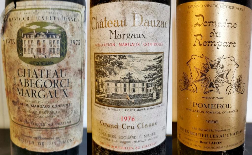 Bordeaux-klassiekers 1975-1986 — Margaux & Pomerol, Verzamelen, Wijnen, Ophalen, Frankrijk, Rode wijn