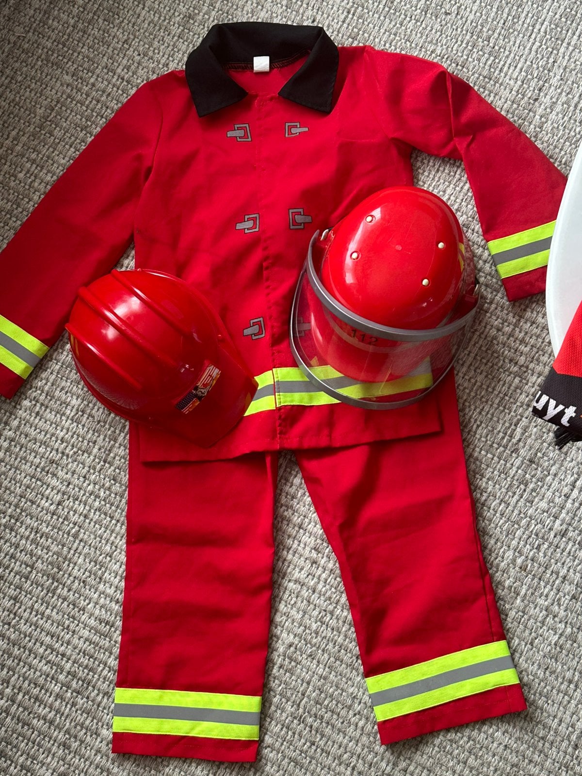 Brandweer kostuum maat 116/128, Ophalen, Gedragen, Overige maten