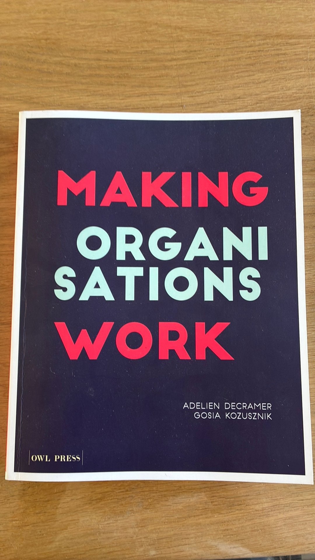 Gosia Kozusznik - Making Organisations Work, Gosia Kozusznik; Adelien Decramer, Comme neuf, Enlèvement, Autres sciences