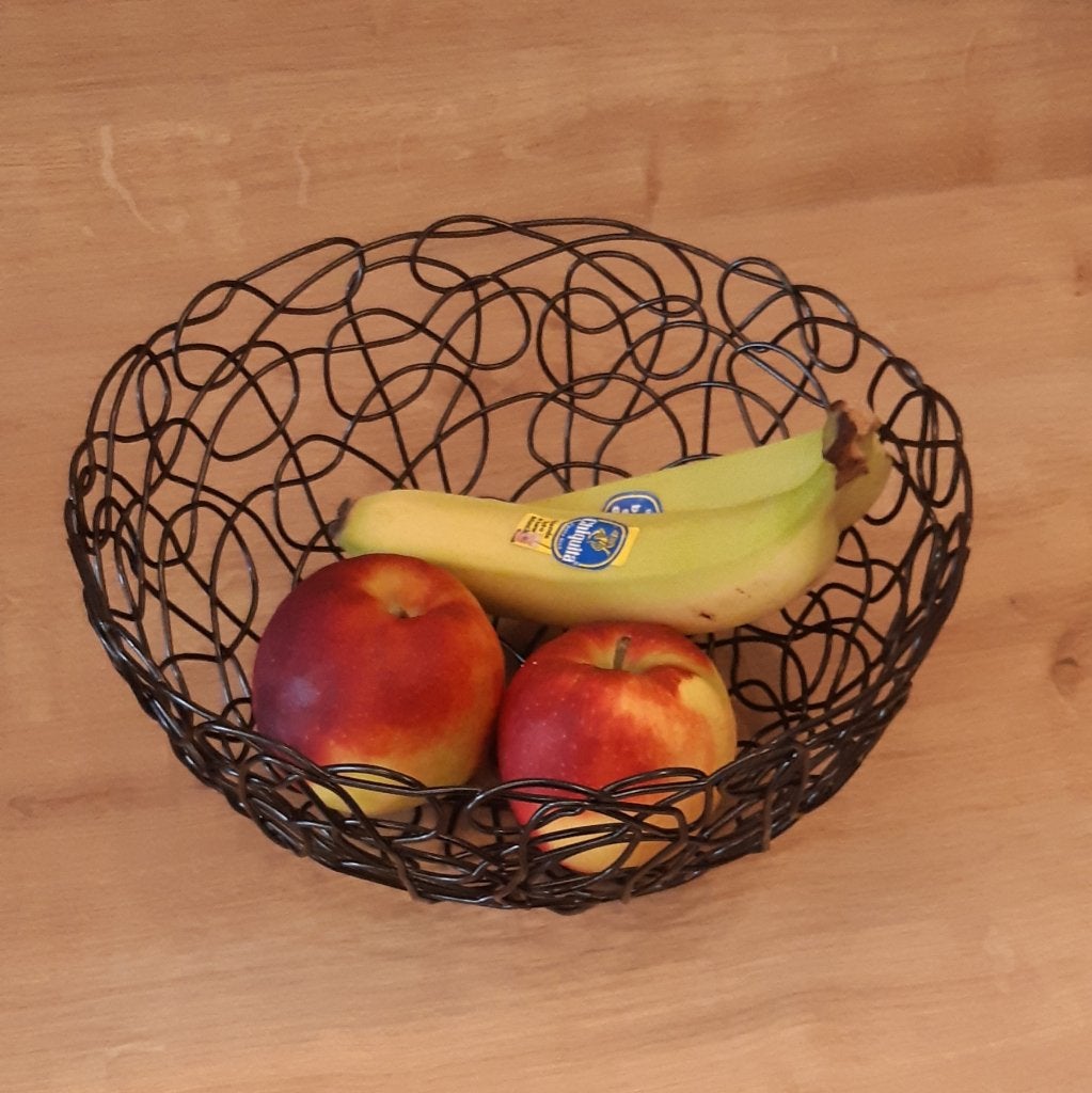 Metalen design fruitmand / schaal (nieuw), Ophalen, Schaal, Rond, Nieuw