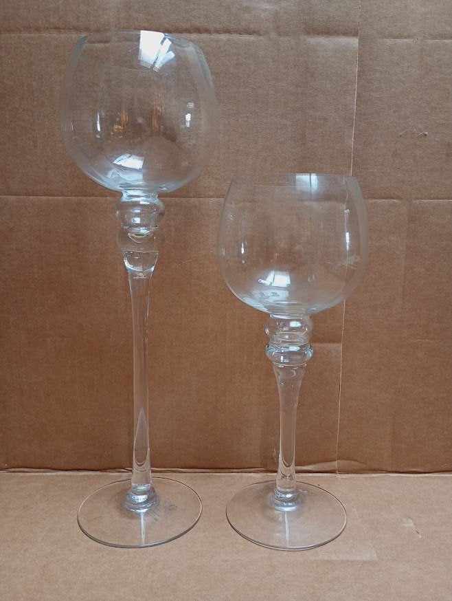 Élégant lampadaire en verre sur pied  (40 cm + 30 cm), Enlèvement ou Envoi
