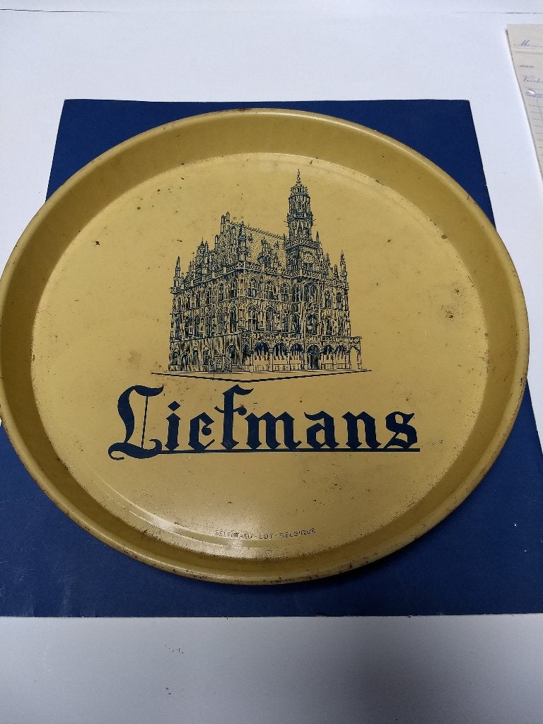 Liefmans - dienbord - plateau, Verzamelen, Ophalen of Verzenden, Zo goed als nieuw, Reclamebord, Plaat of Schild, Overige merken
