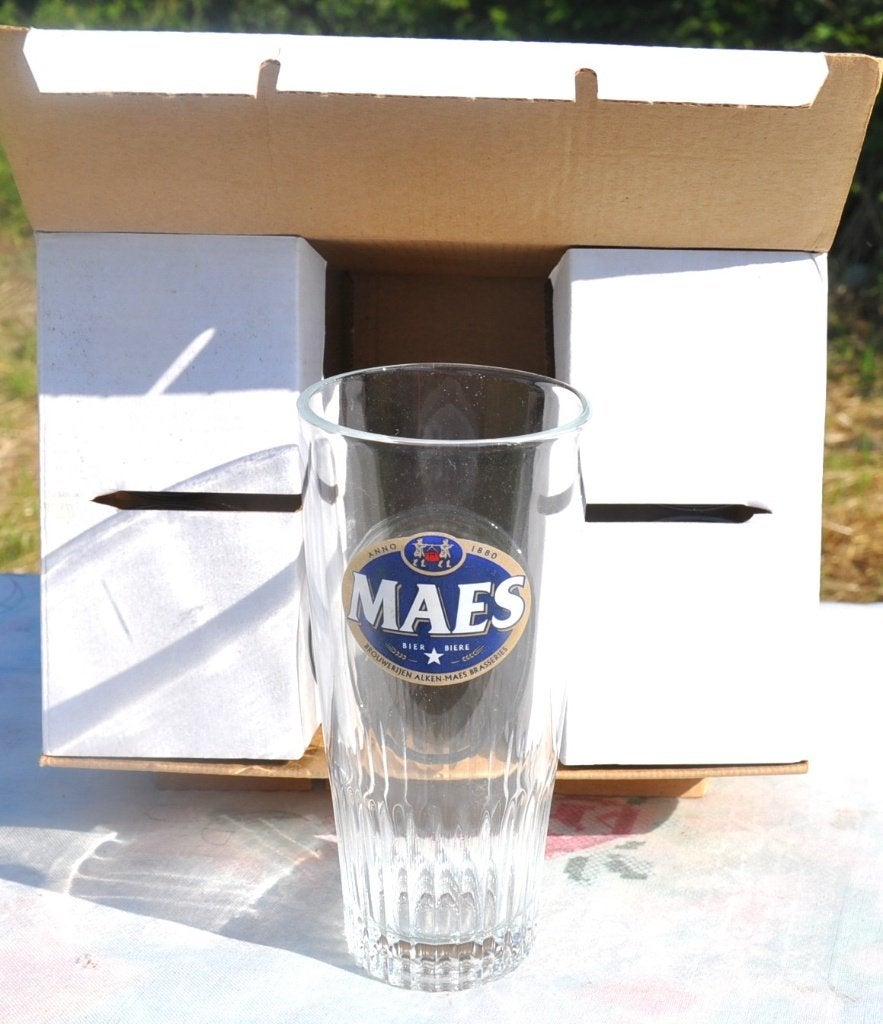6 verres a bière Maes neuf de 25 cl, Collections, Enlèvement ou Envoi, Neuf, Verre ou Verres, Autres marques
