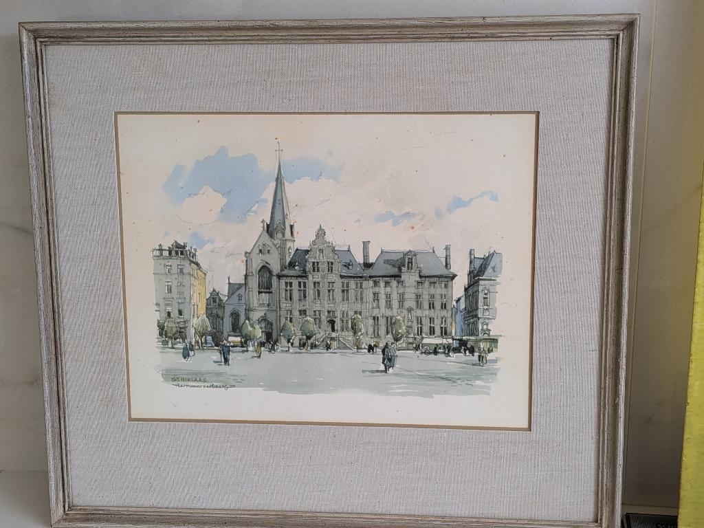 Herman Verbaere : Sint Niklaas - stadhuis, Antiquités & Art, Enlèvement ou Envoi