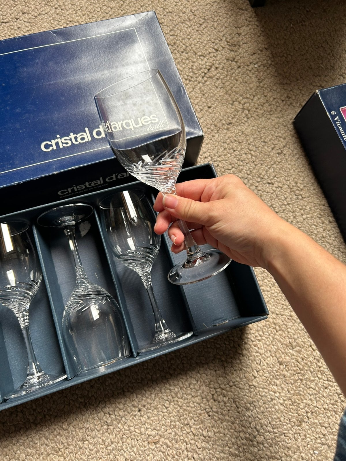 Lot de 30 verres « Cristal d’Arques - Modèle Vicomte, Enlèvement, Comme neuf, Autres types