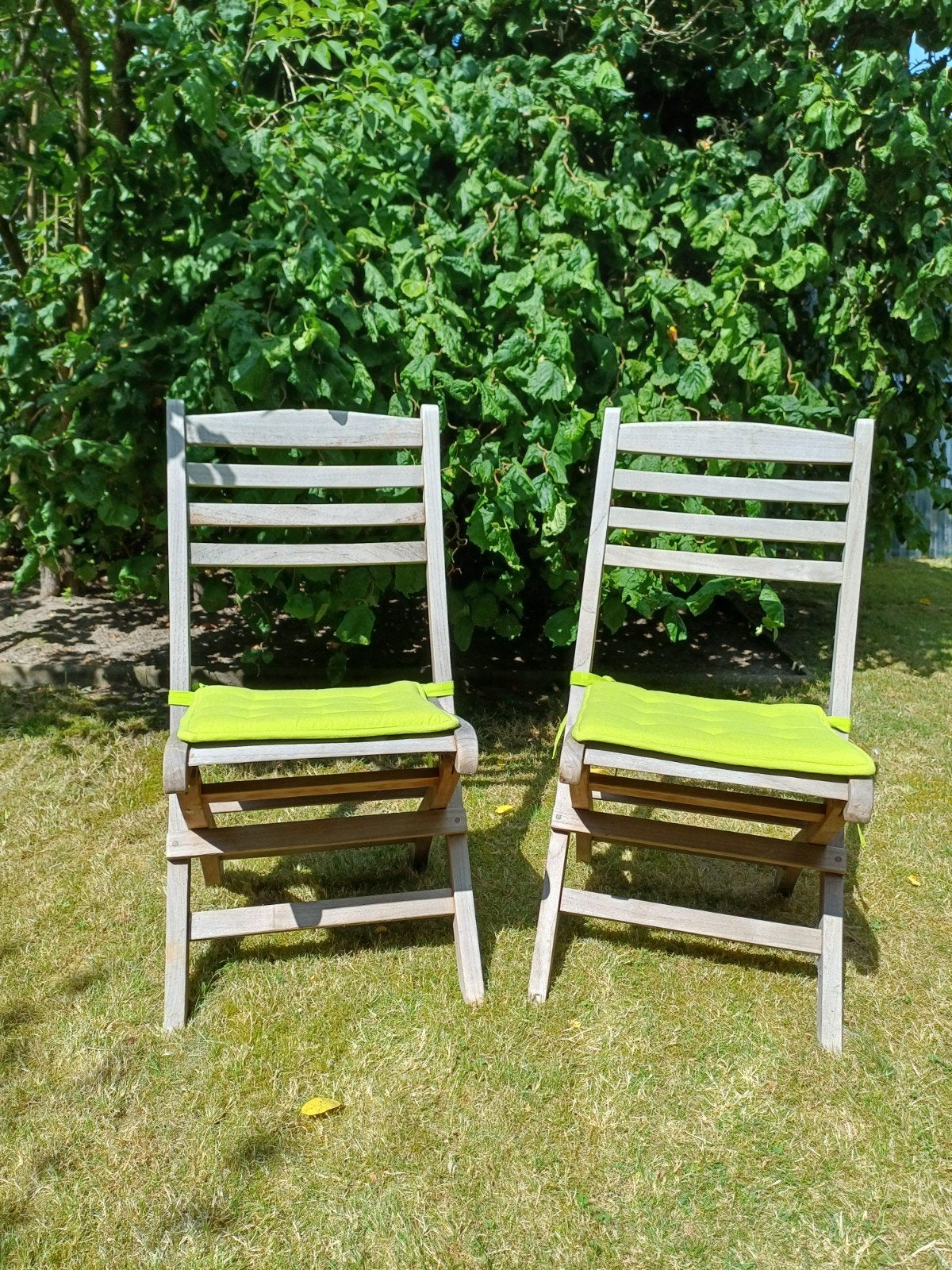 Tuinstoelen 2 stuks, Tuin en Terras, Tuinstoelen, Ophalen, Hout, Inklapbaar