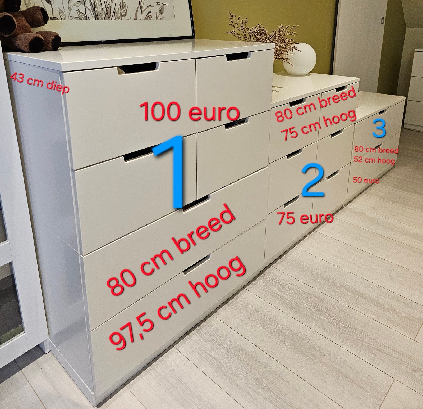 ikea nordli kasten, Huis en Inrichting, Ophalen, Zo goed als nieuw