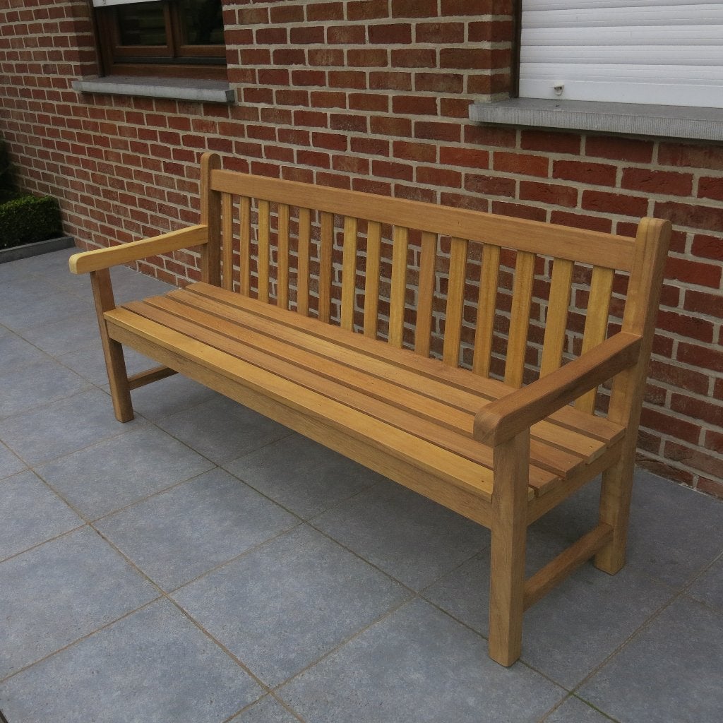 te koop klassieke tuinbank teak 1m80, Ophalen, Nieuw, Teakhout