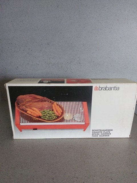 Schotelverwarmer "Brabantia", Huis en Inrichting, Keuken | Keukenbenodigdheden, Ophalen of Verzenden, Zo goed als nieuw, Oranje