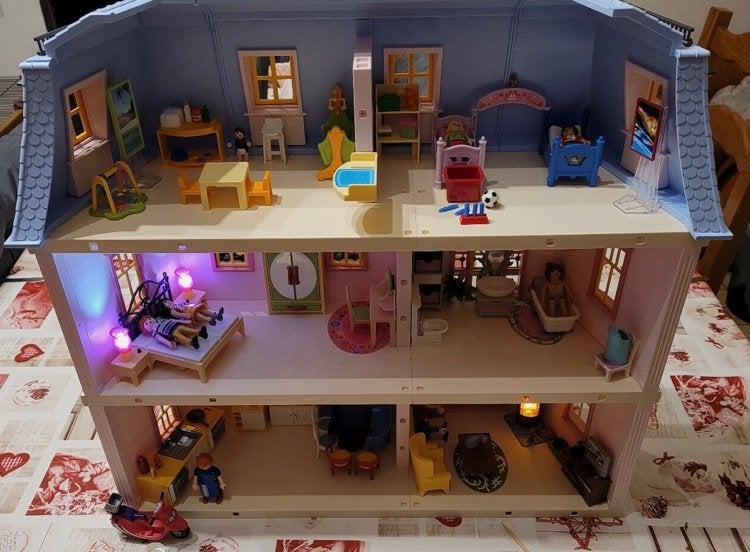 Manoir Playmobil 5303 Poppenhuis 5304 5306, Enlèvement ou Envoi, Comme neuf, Kit complet, Bâtiment