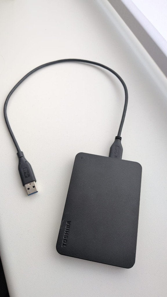 Toshiba Canvio 1TB externe harde schijf (349 uren), Ophalen, Toshiba, HDD, Zo goed als nieuw