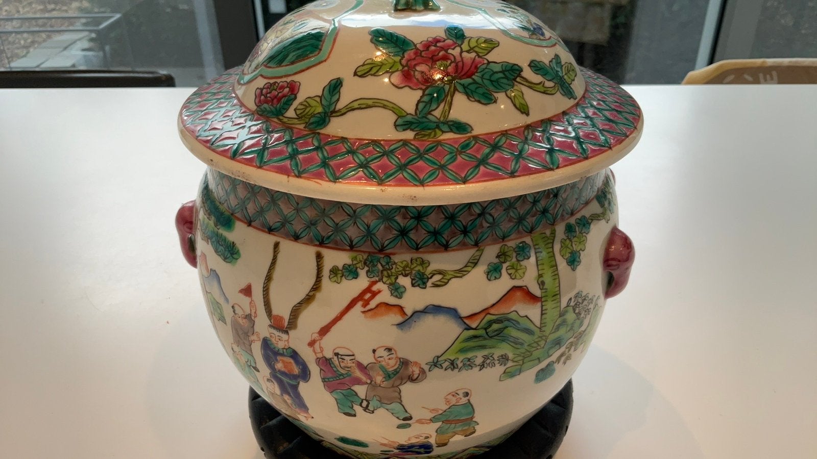 Geglazuurde porceleinen pot vintage 10 euro, Ophalen of Verzenden