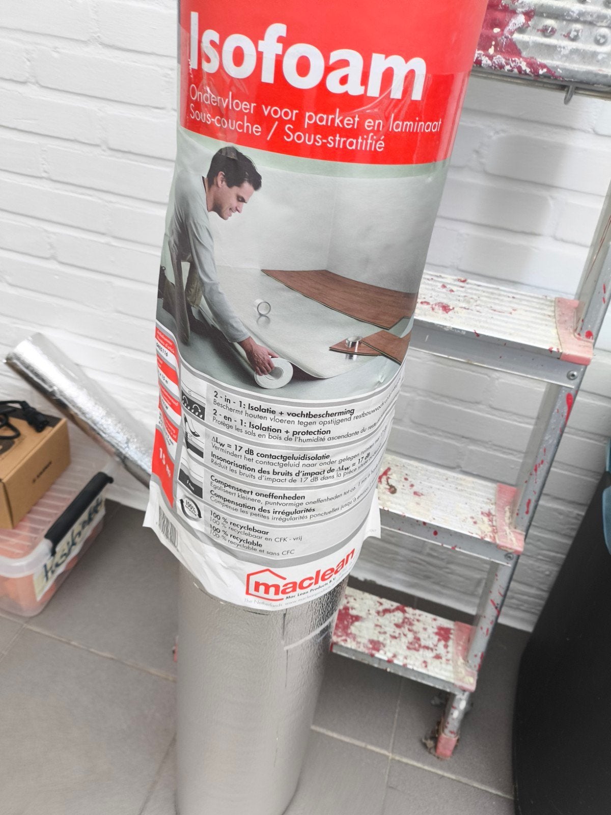 ondervloer voor laminaat en parket - 1x15 meter, Enlèvement, Neuf