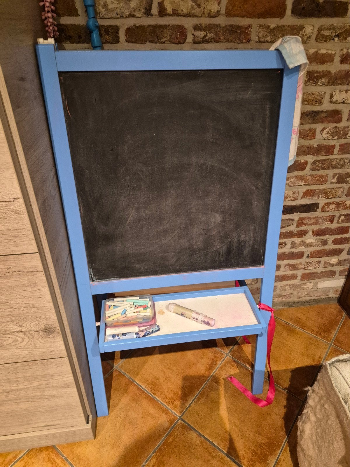krijtbord, Ophalen