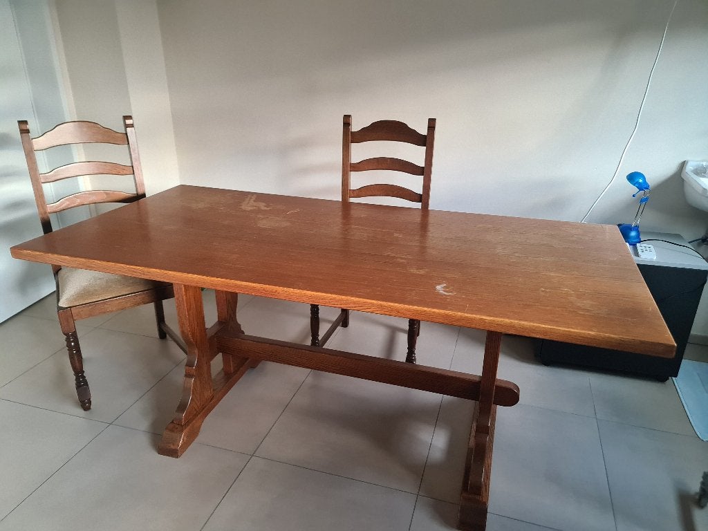 eiken tafel met 6 stoelen, Enlèvement, Utilisé