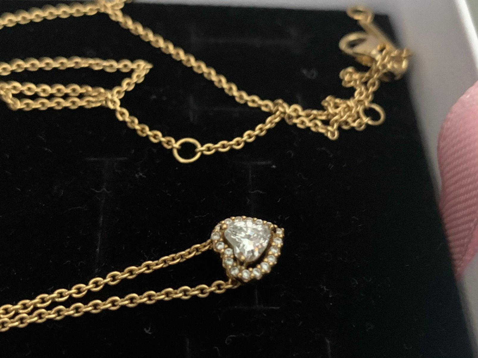 Collier Pandora, collier en métal doré 14 carats, Enlèvement ou Envoi, Comme neuf, Avec pendentif