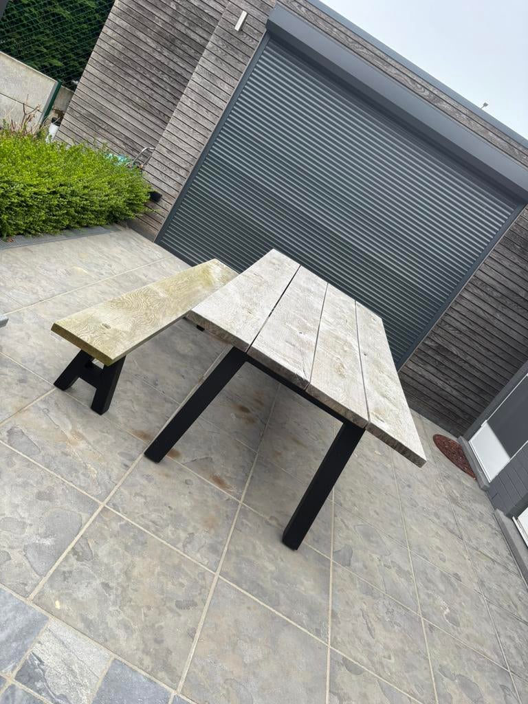 Tuintafel & bank, Tuin en Terras, Ophalen, Zo goed als nieuw