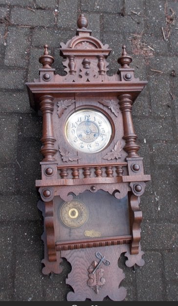 RÉGULATEUR ALLEMAND ANTIQUE, Antiquités & Art, Enlèvement ou Envoi