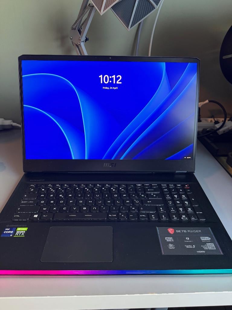 MSI RAIDER GE76 Gaming laptop - RTX3080 - 64GB RAM, Computers en Software, Ophalen, 64 GB of meer, 2 tot 3 Ghz, Intel Core i9