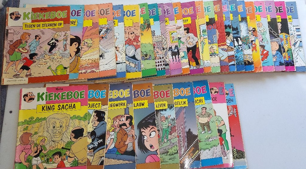 Partij Kiekeboe strips | Ca. 30 stuks incl 1e drukken, Gelezen, Merho, Ophalen of Verzenden, Meerdere stripboeken