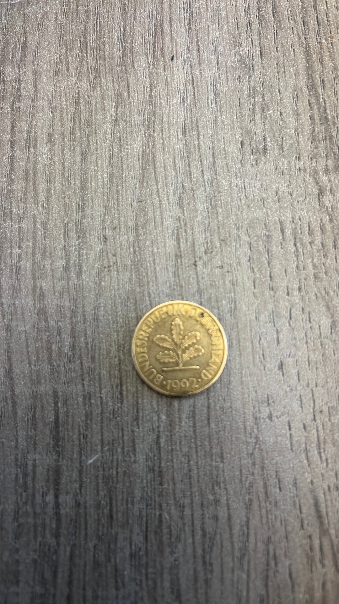 Pfennig 1992, Postzegels en Munten, Ophalen, Goud, Losse munt, Goud