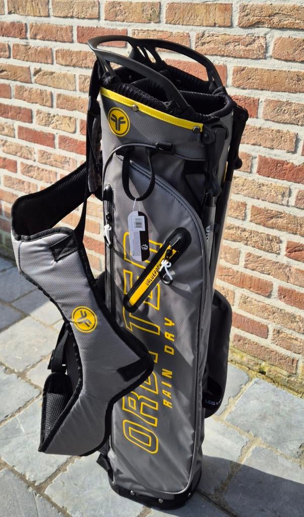 Sac de golf ORBITER RAIN DRY avec trépied neuf gris jaune, Ophalen, Nieuw, Tas