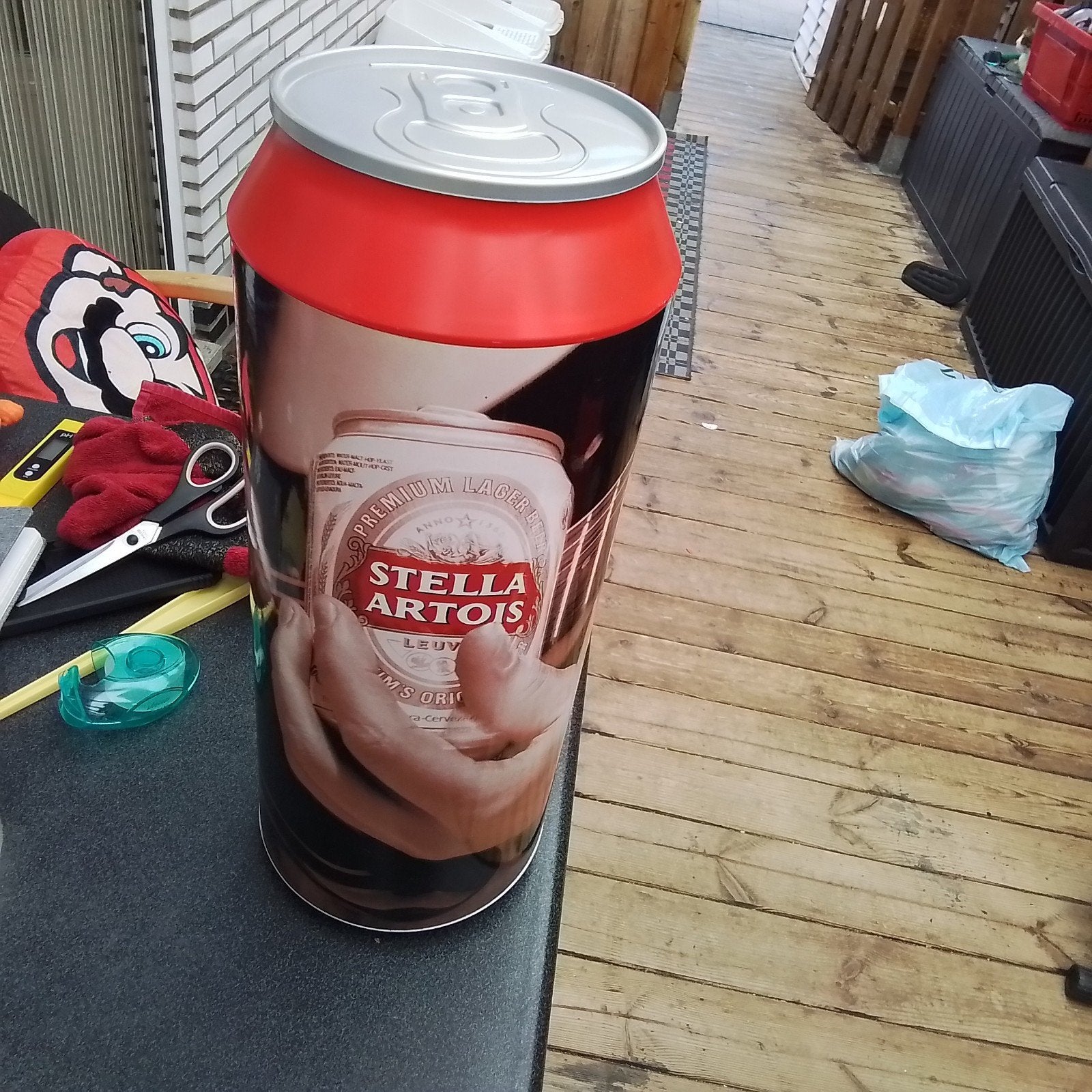 vintage Stella Artois cd toren blikjesvorm, Antiek en Kunst, Ophalen of Verzenden