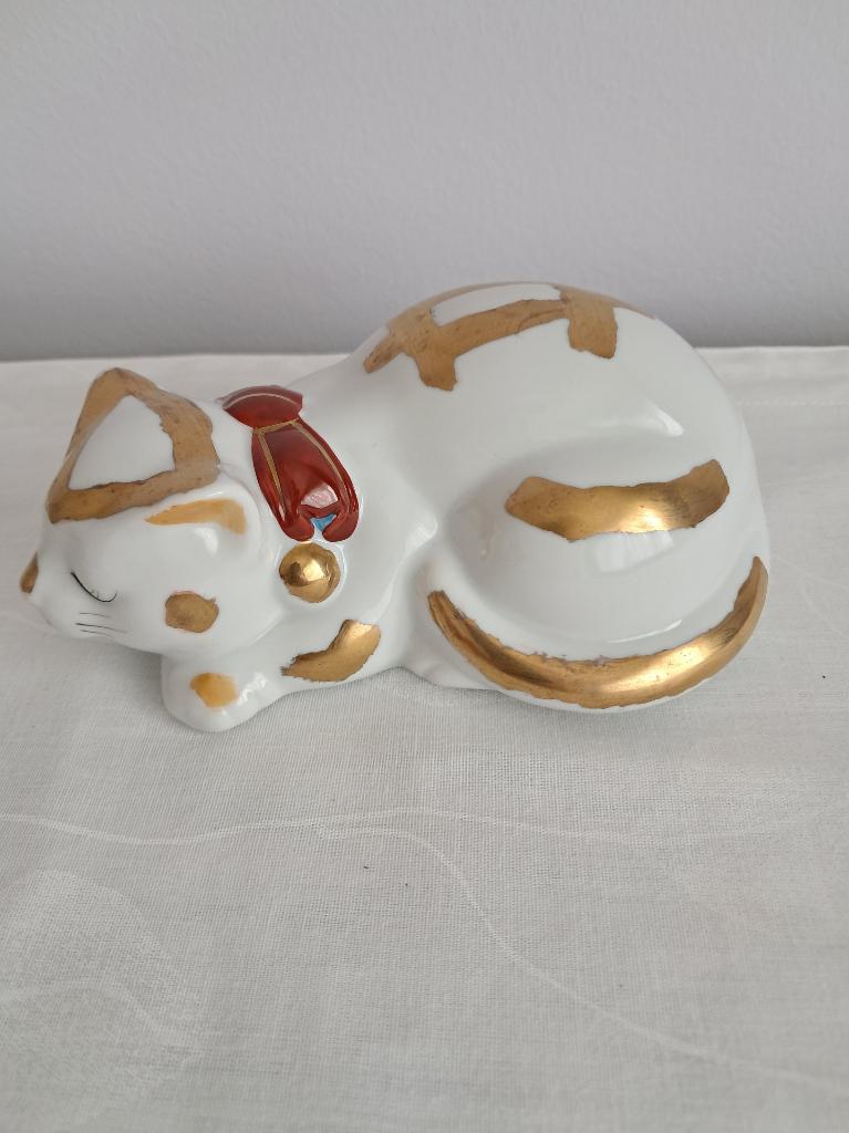 figurine chat porcelaine japonaise Kutani, Enlèvement ou Envoi