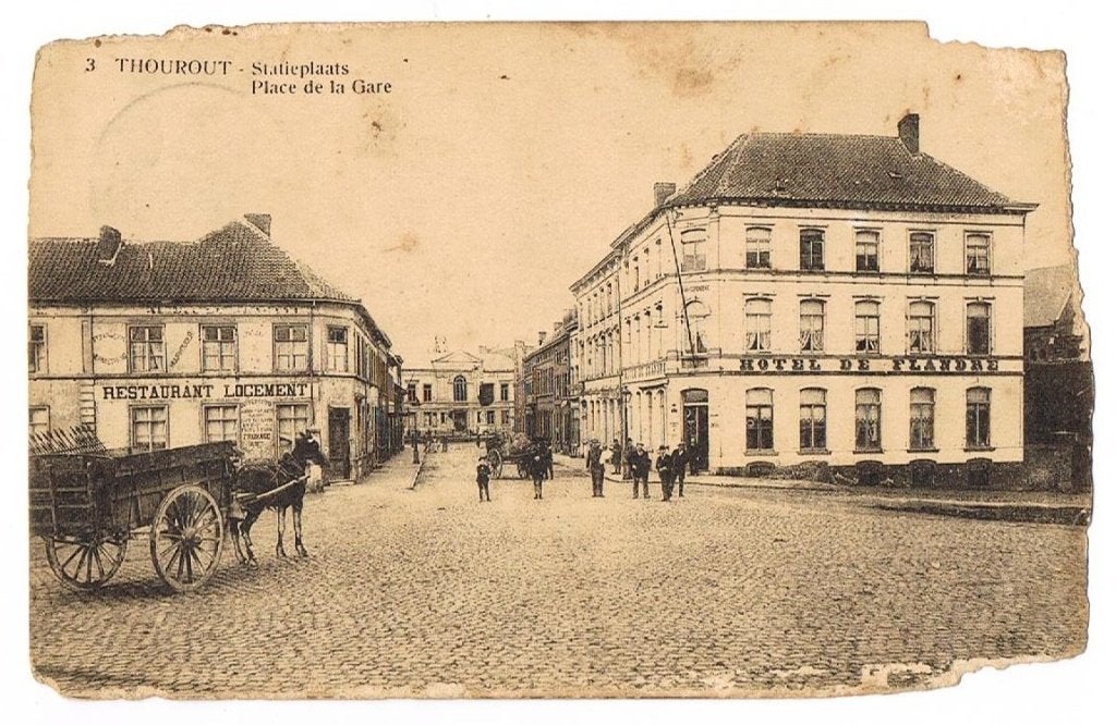 Lot 3 Postkaarten Torhout (1910-1920), Ophalen, 1920 tot 1940, Gelopen, West-Vlaanderen