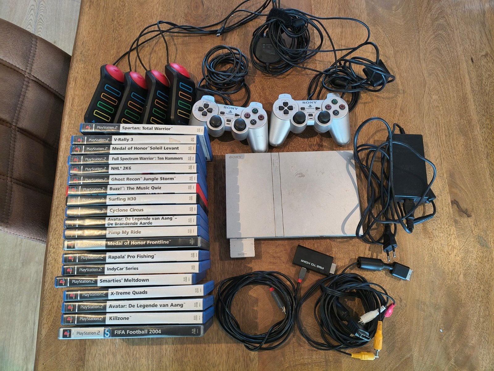 ps2 + 19 games, Games en Spelcomputers, Ophalen of Verzenden, Gebruikt, Slim