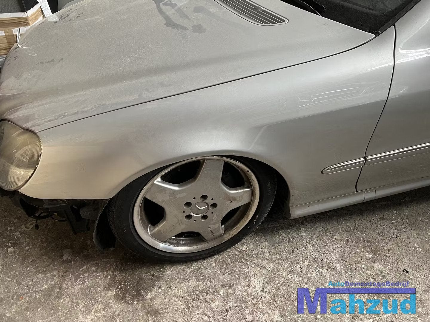 MERCEDES S W220 Zilver 744 links voorscherm 1998-2005, Gebruikt, Mercedes-Benz AG, Mercedes-Benz, Voor