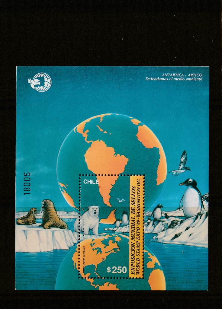 BLOKJE  CHILI  POSTFRIS -  Dieren Antartica, Timbres & Monnaies, Timbres | Timbres thématiques, Envoi, Non oblitéré, Animal et Nature