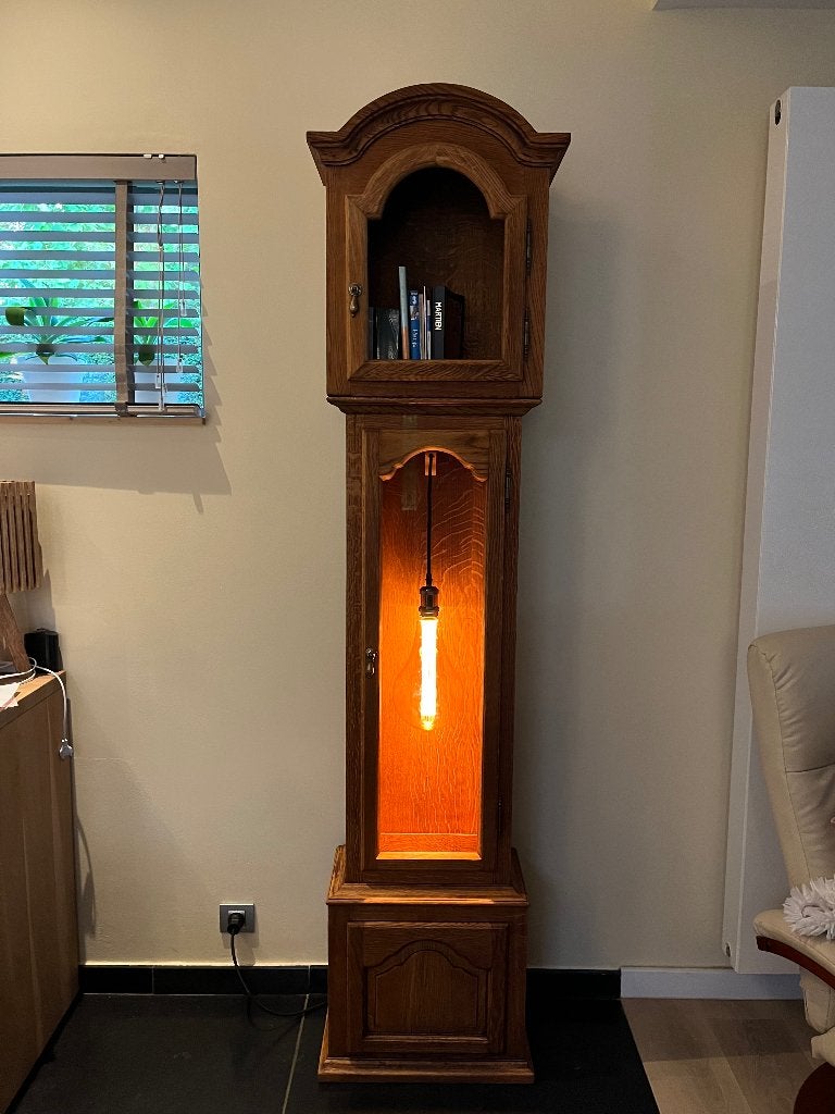 Zelfgemaakte klok te koop, Huis en Inrichting, Ophalen, Bruin, Nieuw, Staande klok