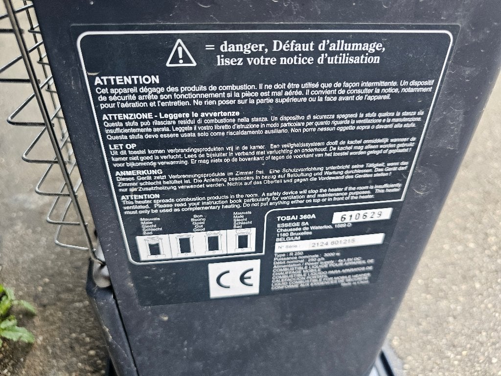 Petroleumvuurtje, Tuin en Terras, Ophalen, Zo goed als nieuw, Gas, Vloer