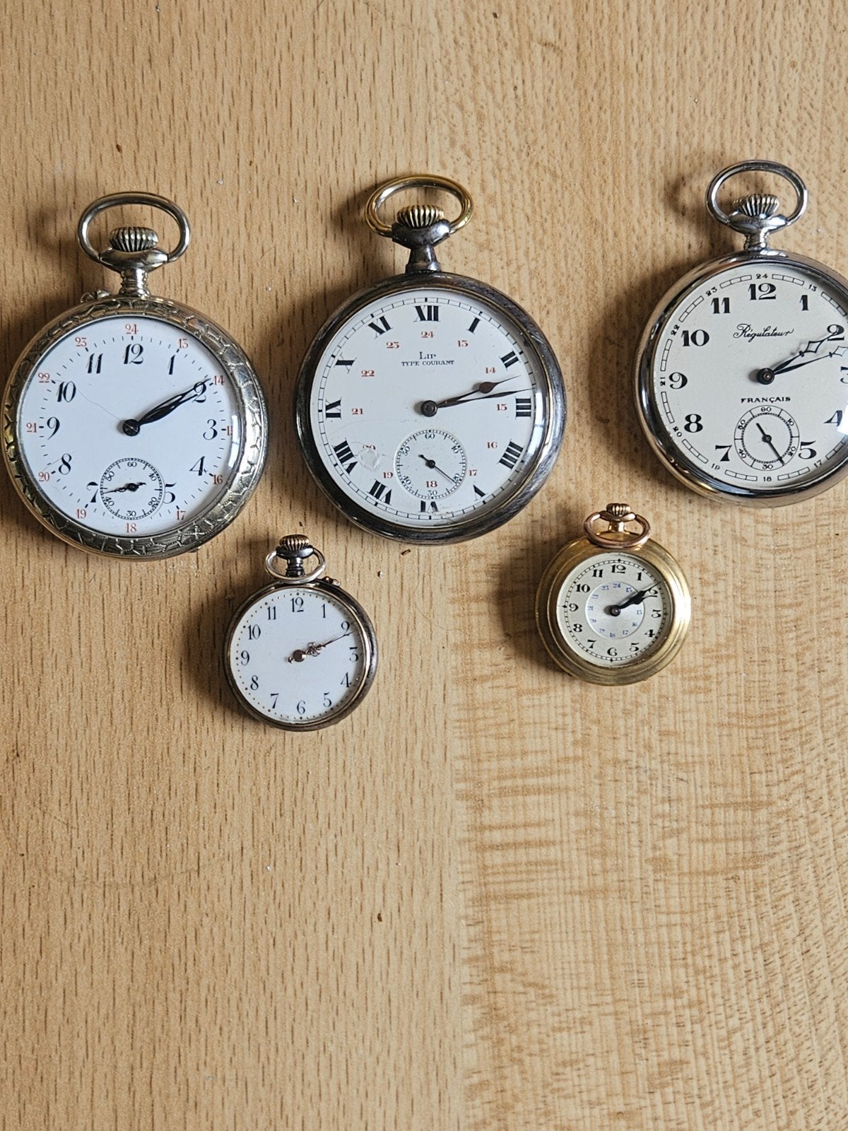 5 zakhorloges die werken + 2 =7, Handtassen en Accessoires, Horloges | Antiek, Ophalen of Verzenden