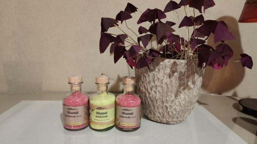3 X - Badkristallen met olijfolie 250 g, Handtassen en Accessoires, Uiterlijk | Lichaamsverzorging, Ophalen, Nieuw, Bad & Douche
