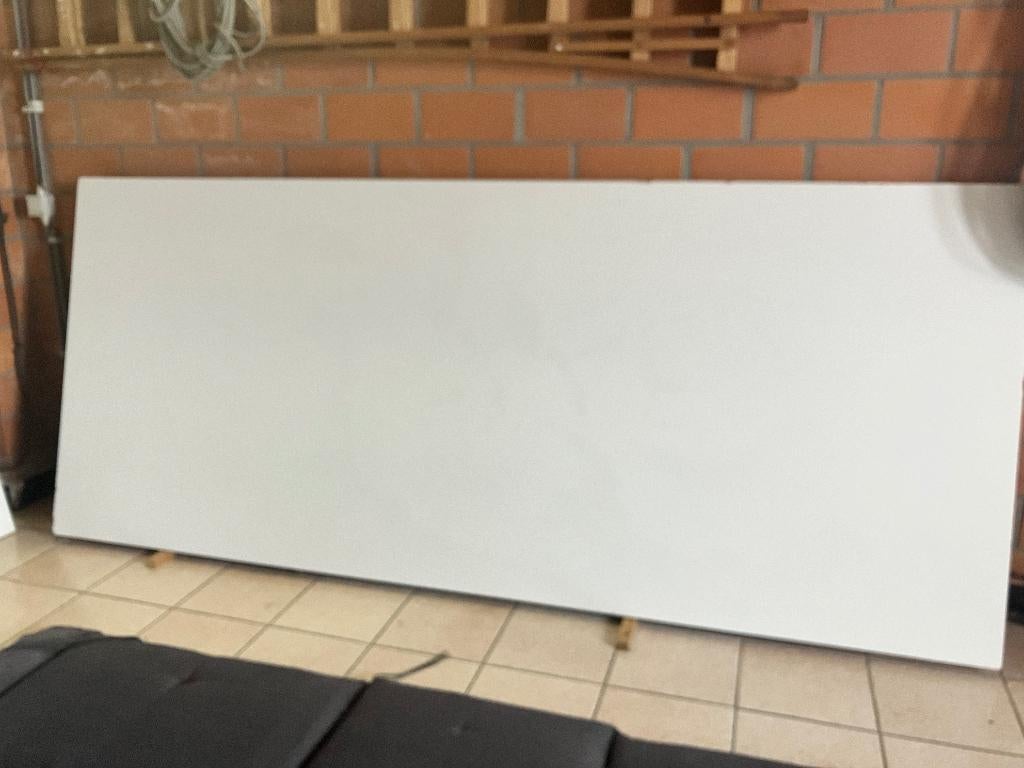 Mdf plaat-tafelblad met schragen, 2,80x1,20m, Ophalen, Gebruikt, 100 tot 150 cm, 200 cm of meer