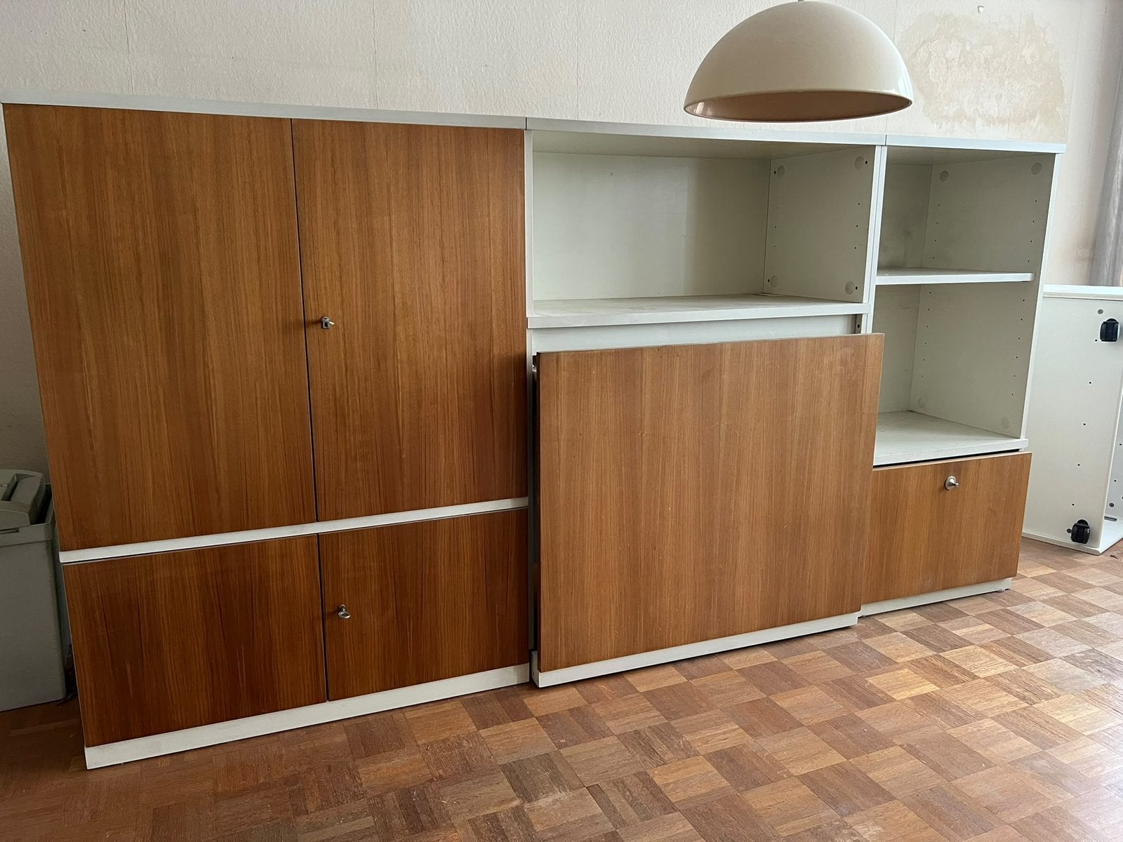 Vintage design uitrolbare bureau– WK Möbel (jaren '60/'70), Ophalen, Gebruikt