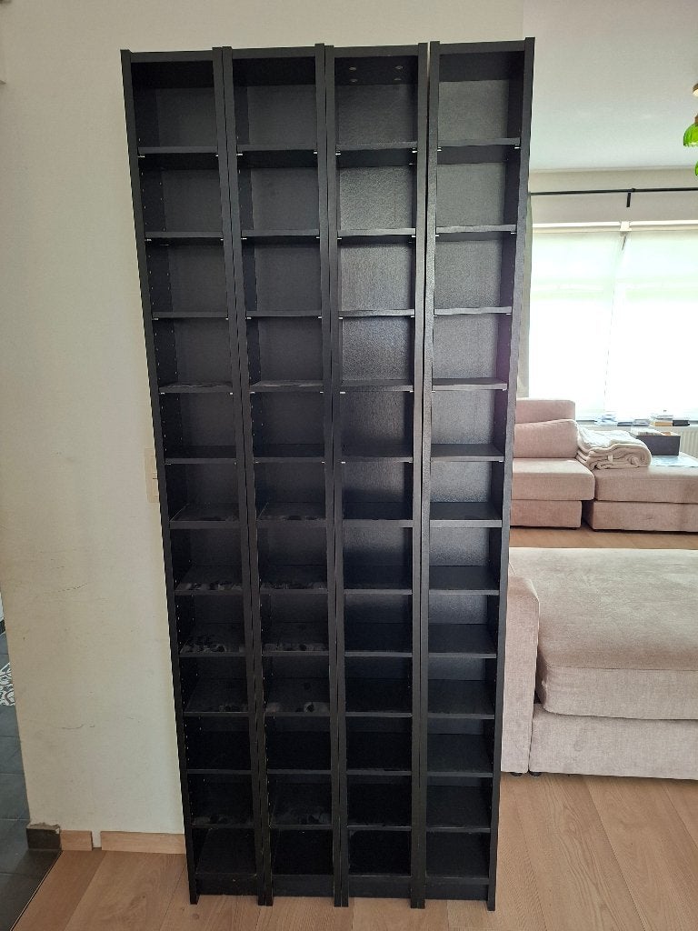 4 x Ikea Gnedby rangement CD, Maison & Meubles, Enlèvement, Utilisé, Bois, 150 disques ou plus