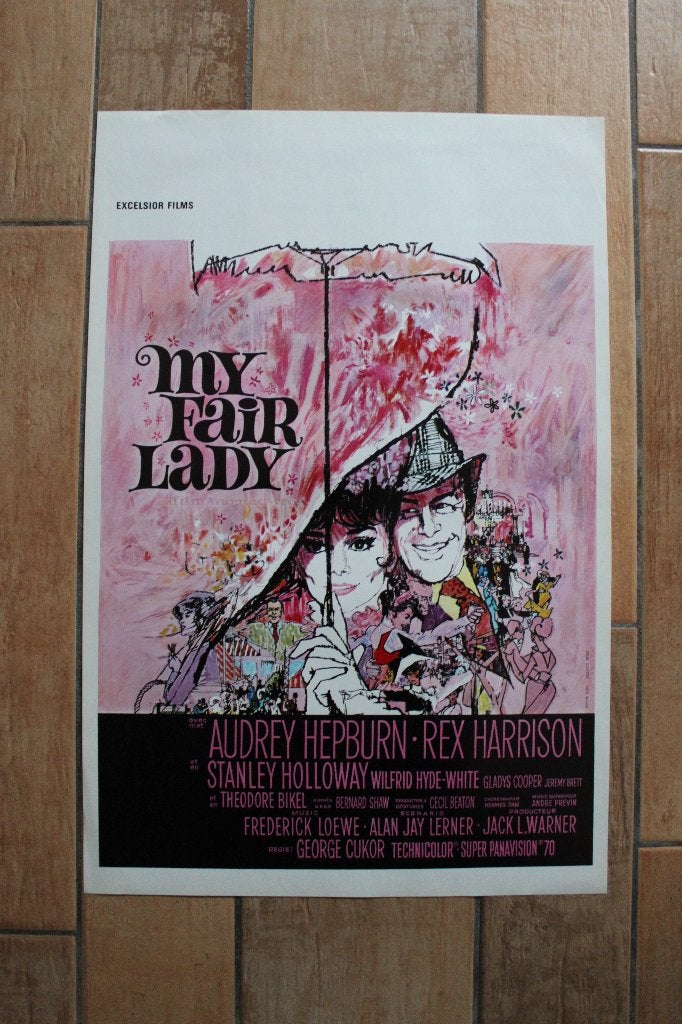 filmaffiche Audrey Hepburn My Fair Lady filmposter, Rechthoekig Staand, Ophalen of Verzenden, Zo goed als nieuw, A1 t/m A3