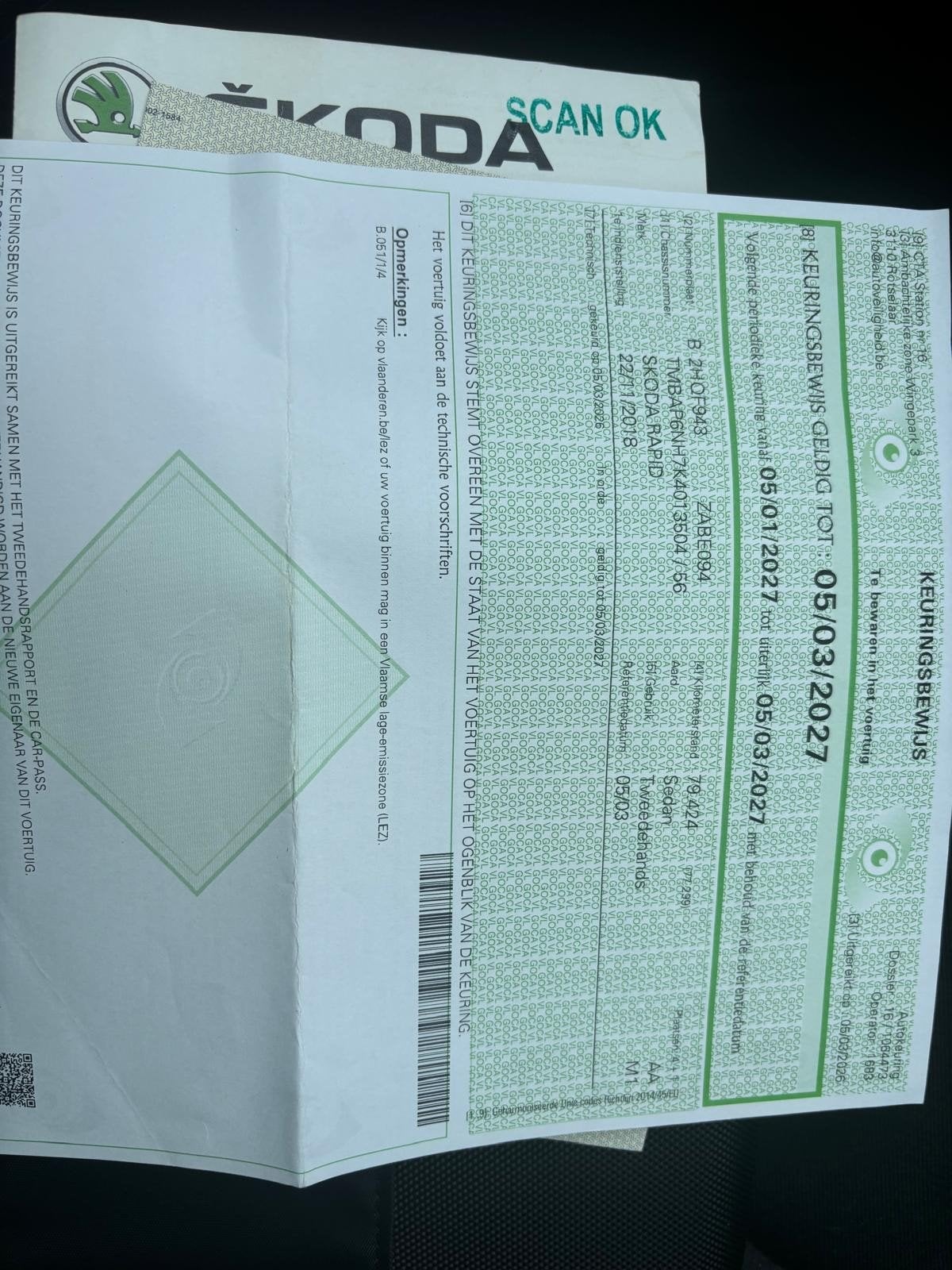 Skoda Rapid 2018  benzine, Auto's, Skoda, Stof, Euro 6, Particulier, 999 cc